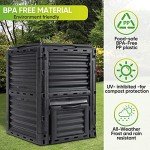 JupiterForce 80 Gallon Eco-Friendly Compost Bin