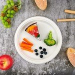 150 Pack Compostable Sugarcane Paper Plates 10.25”