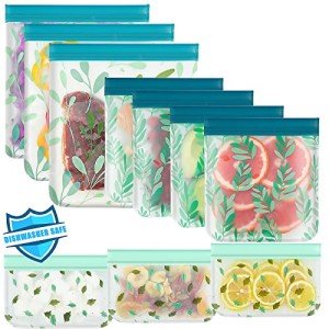 10-Pack Silicone Reusable Leak-Proof Storage Bags