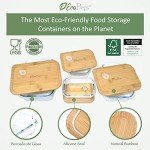 Eco-Friendly Glass Food Storage Containers with Bamboo Lids