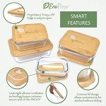 Eco-Friendly Glass Food Storage Containers with Bamboo Lids