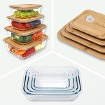 Eco-Friendly Glass Food Storage Containers with Bamboo Lids