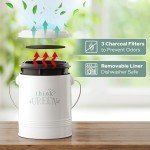 Kitchen Countertop Compost Bin with Extra Filters