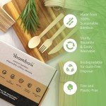 Bamboo Cutlery Set - 100% Biodegradable Utensils