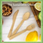Bamboo Cutlery Set - 100% Biodegradable Utensils