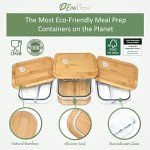 EcoPreps Bamboo-Lid Glass Bento Box Set