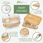 EcoPreps Bamboo-Lid Glass Bento Box Set