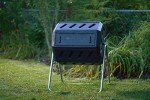 Eco-Friendly Dual-Chamber Tumbling Composter - 37 Gallon