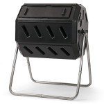 Eco-Friendly Dual-Chamber Tumbling Composter - 37 Gallon