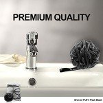 Eco-Friendly Bamboo Charcoal Shower Puff 4-Pack