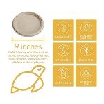Compostable Bamboo Paper Plates - 50 Pack
