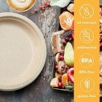 Compostable Bamboo Paper Plates - 50 Pack