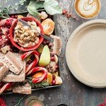 Compostable Bamboo Paper Plates - 50 Pack