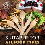 Eco-Friendly Disposable Wooden Cutlery Set - 300 Count