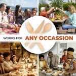 Eco-Friendly Disposable Wooden Cutlery Set - 300 Count