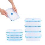 Eco-Friendly Collapsible Silicone Food Storage Set 4