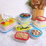 Eco-Friendly Collapsible Silicone Food Storage Set 4