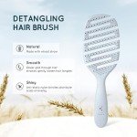 Eco-Friendly Vented Detangling Hair Brush - Blue