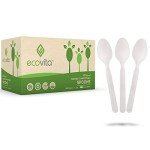 Ecovita 100% Compostable Large Spoons - 500 Count