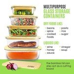 5-Pack Eco-Friendly Glass Containers with Bamboo Lids