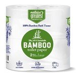 Eco-Friendly Tree-Free 2-Ply Toilet Paper, 4 Rolls