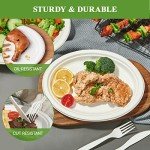 Compostable 12-Inch Oval Paper Plates - 125 Pack