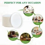 Compostable 12-Inch Oval Paper Plates - 125 Pack