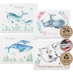Ocean-Themed Eco-Friendly Baby Shower Thank You Cards