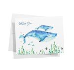 Ocean-Themed Eco-Friendly Baby Shower Thank You Cards