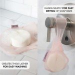 Eco-Friendly Recycled Soap Saver Bag - Blush