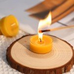 36-Pack Eco-Friendly Beeswax Tealight Candles