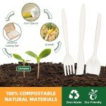Compostable Cutlery Set - 150 Eco-Friendly Utensils