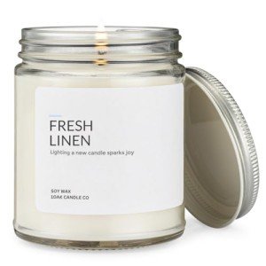 Eco-Friendly Soy Wax Fresh Linen Candle - 7oz
