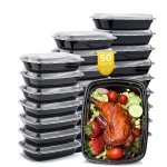 Eco-Friendly Meal Prep Containers - 50 Pack, 32oz