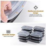Eco-Friendly Meal Prep Containers - 50 Pack, 32oz