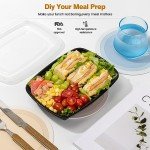 Eco-Friendly Meal Prep Containers - 50 Pack, 32oz