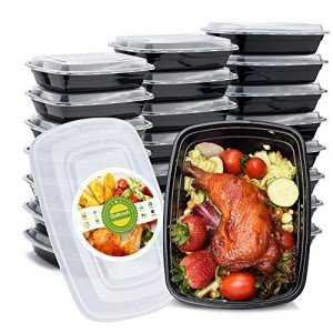 Eco-Friendly Meal Prep Containers - 50 Pack, 32oz