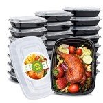 Eco-Friendly Meal Prep Containers - 50 Pack, 32oz