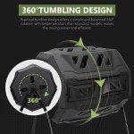 Eco-Friendly 43 Gallon Dual Chamber Compost Tumbler