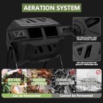 Eco-Friendly 43 Gallon Dual Chamber Compost Tumbler