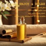 100% Pure Beeswax Pillar Candles – 4 Pack