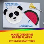 Eco-Friendly Uncoated White Paper Plates - 100 Pack