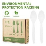 Compostable Spoons - 100 Pack Biodegradable Utensils