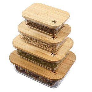 Eco-Friendly Glass Food Storage with Bamboo Lids