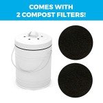 Eco-Friendly Kitchen Countertop Compost Bin - 3L