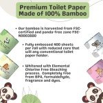 Eco-Friendly Bamboo Toilet Paper - 3-Ply, 12 Rolls