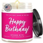 Buttercream Vanilla Eco-Friendly Birthday Candle 9oz