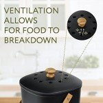 Bamboo Compost Bin Set for Kitchen Waste