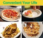 250 Compostable Paper Plates & Long Utensils Set