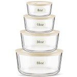 Eco-Friendly Glass Food Container Set - 4 Pack